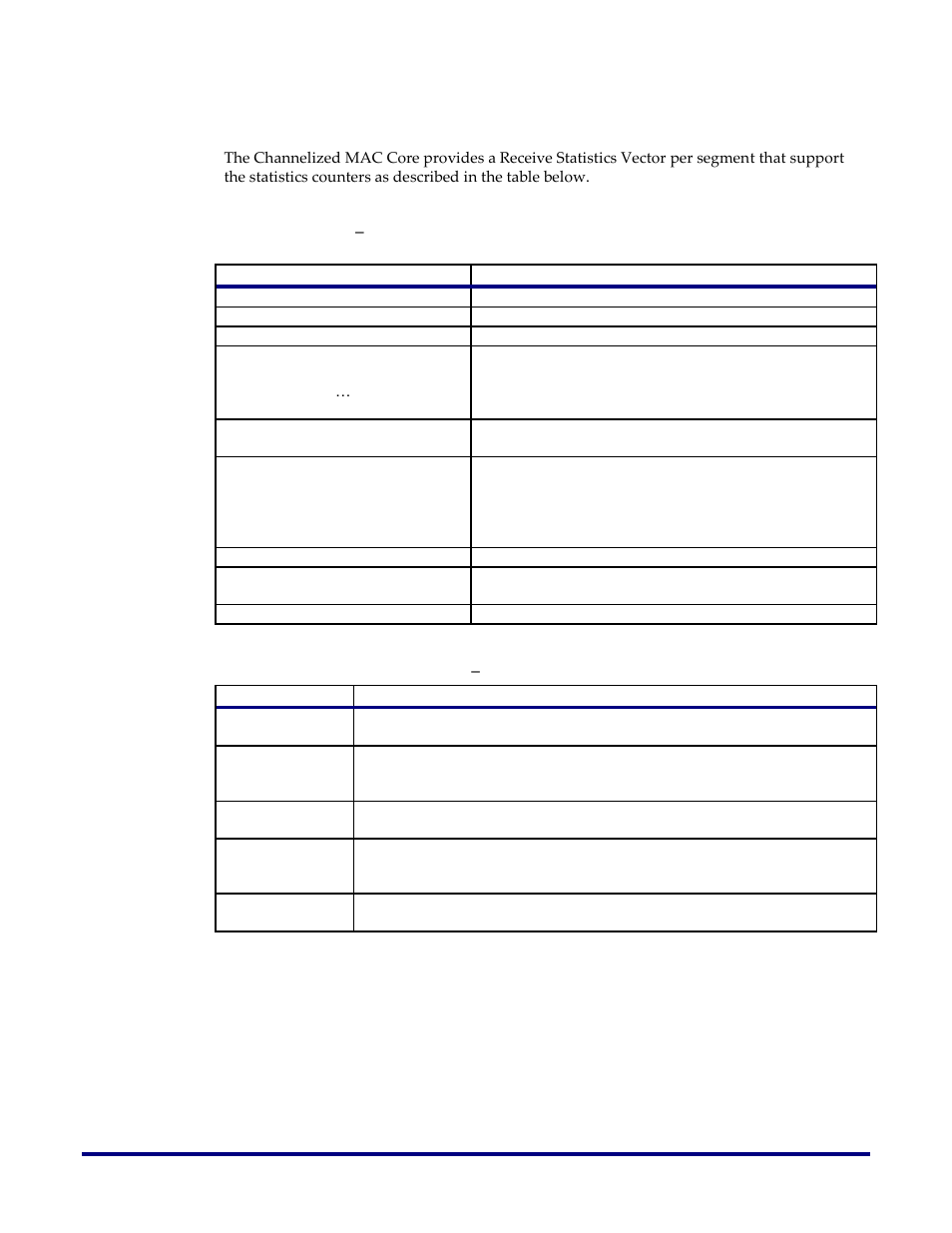 Receive statistics vector | Achronix Speedster22i 10G/40G/100G Ethernet User Manual | Page 103 / 108