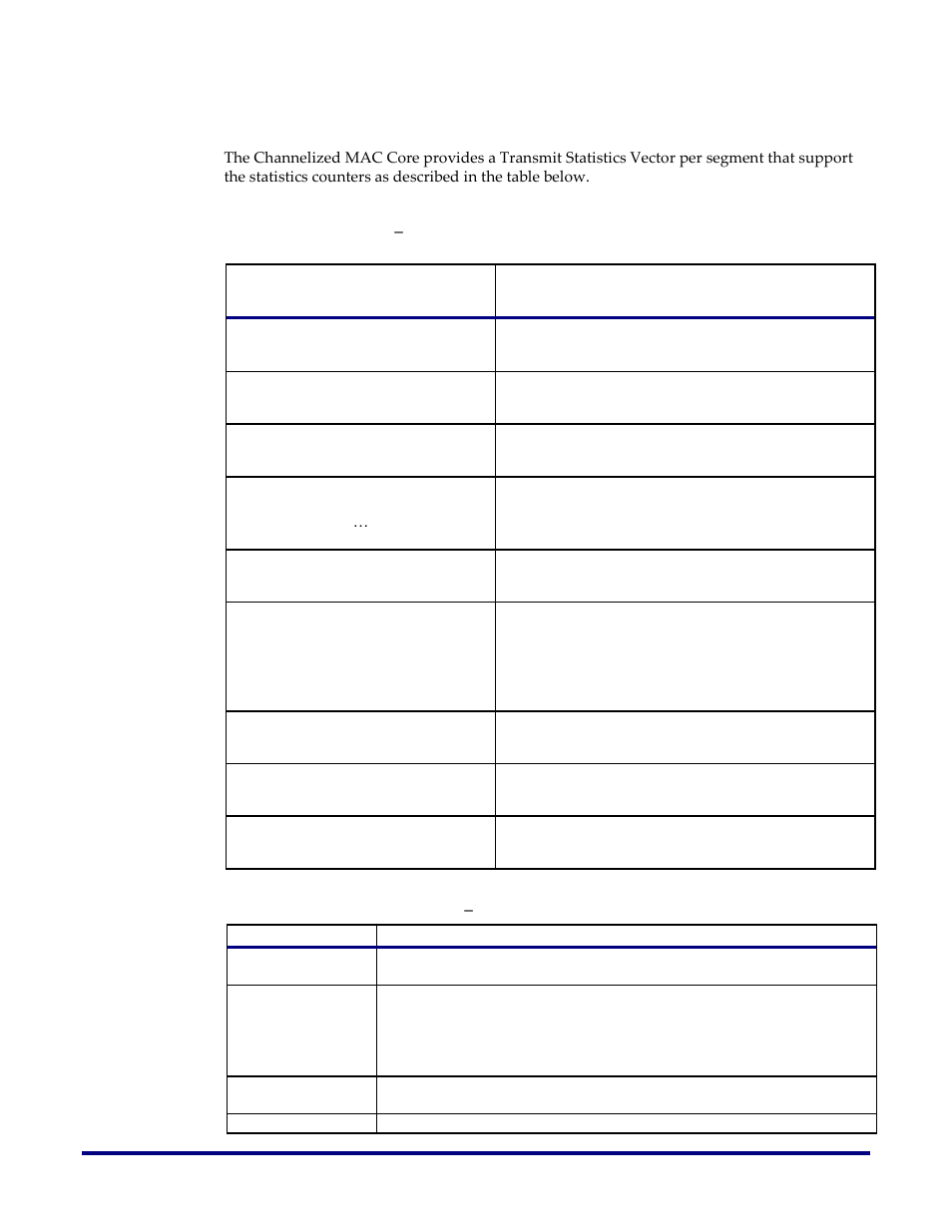 Transmit statistics vector | Achronix Speedster22i 10G/40G/100G Ethernet User Manual | Page 105 / 108