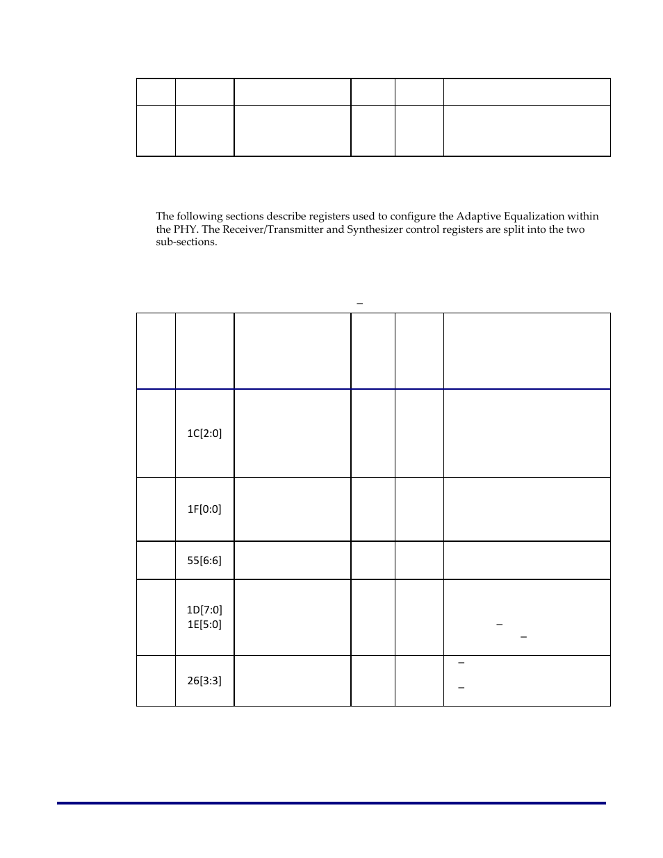 Pma adaptive equalizer registers, Tx/rx lane adaptive equalizer registers | Achronix Speedster22i 10G/40G/100G Ethernet User Manual | Page 98 / 108