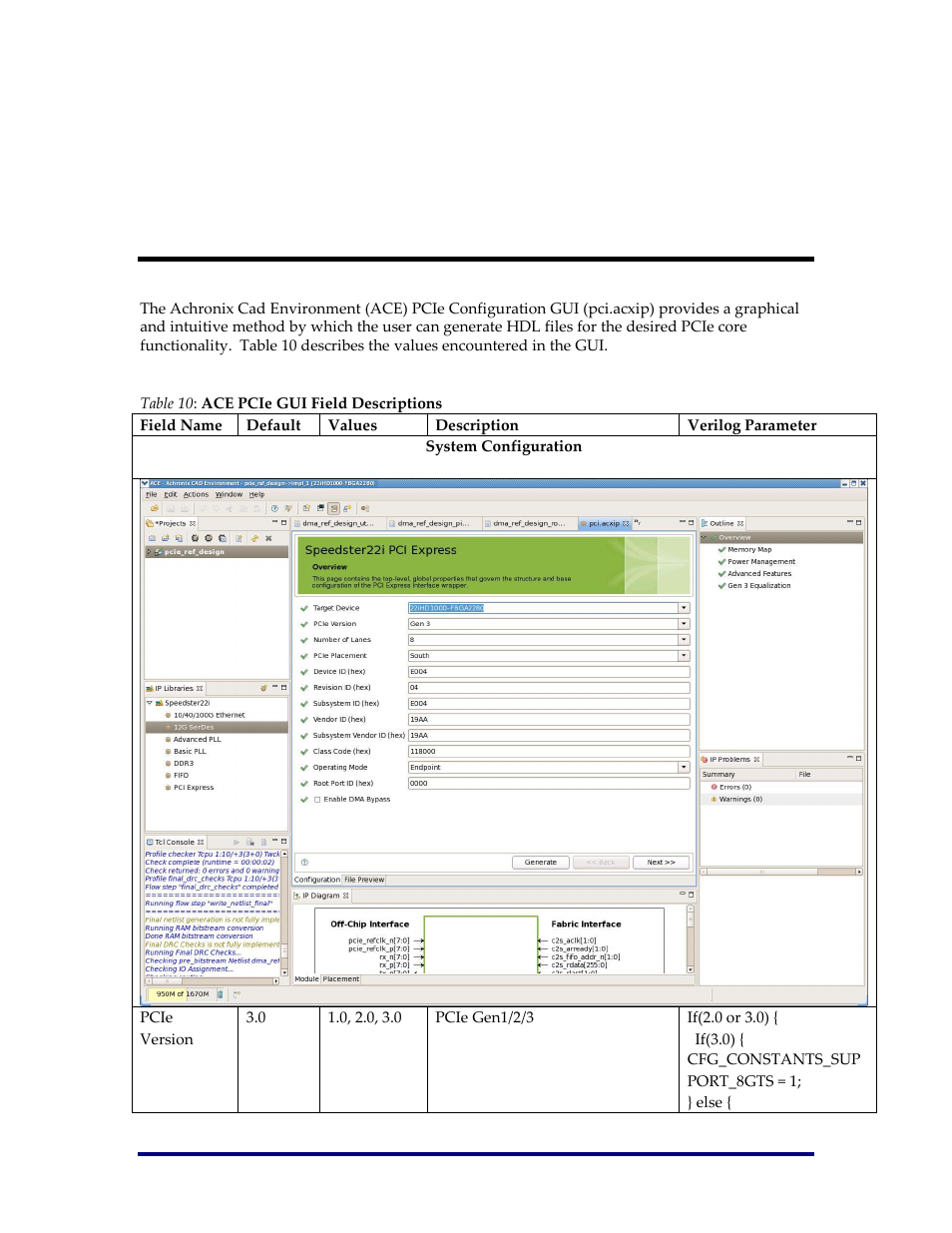 Appendix a: ace pcie configuration gui | Achronix Speedster22i PCIe User Manual | Page 45 / 81