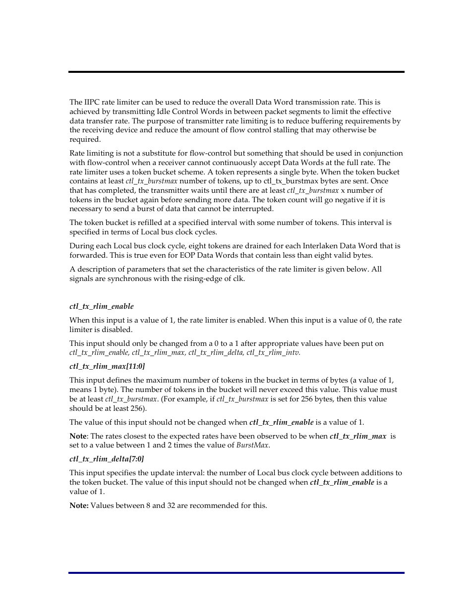 Tx rate limiting | Achronix Speedster22i Interlaken User Manual | Page 48 / 51