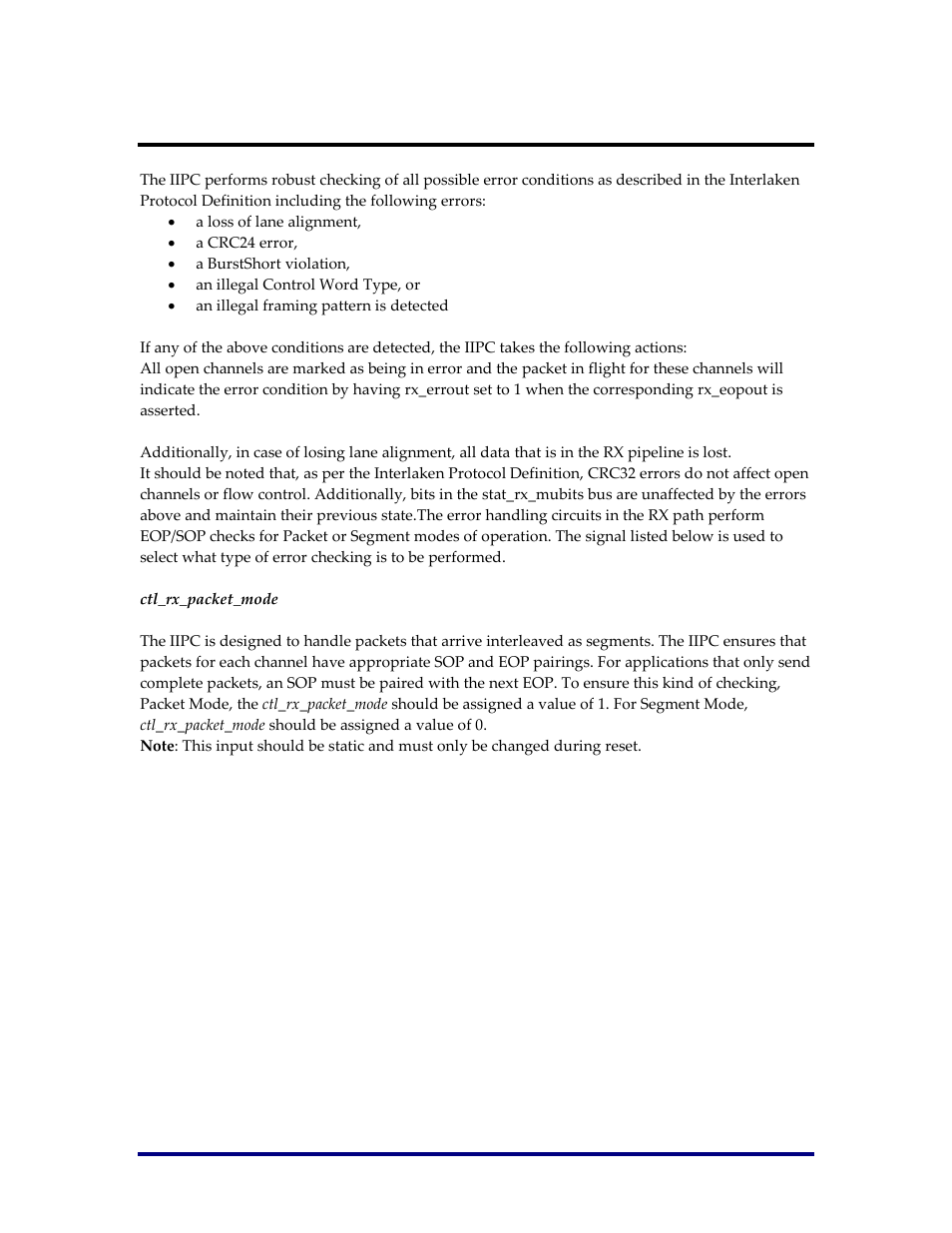 Error handling | Achronix Speedster22i Interlaken User Manual | Page 50 / 51