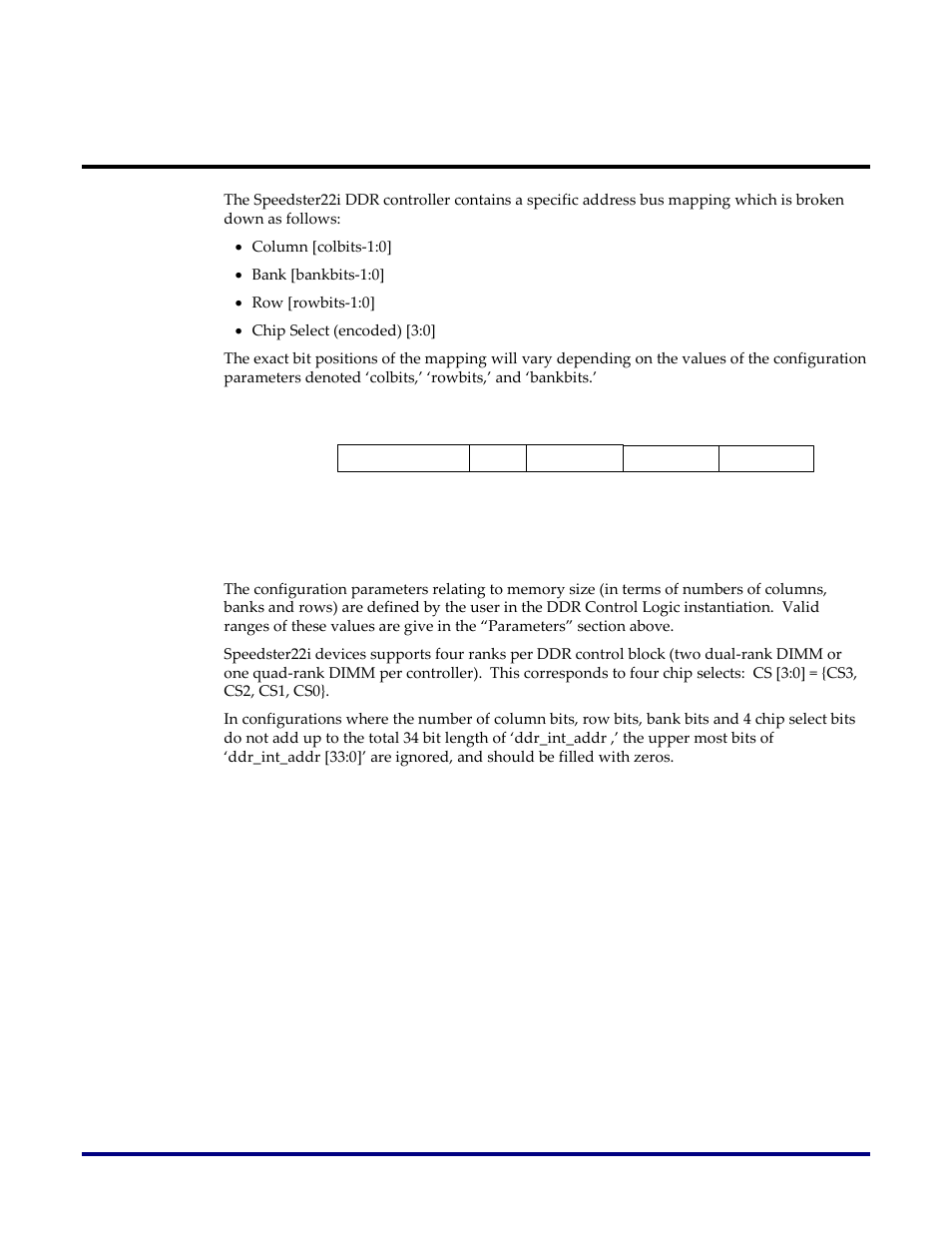 Address mapping, Figure 3: address mapping of ‘ddr_int_addr’ signal | Achronix Speedster22i DDR User Manual | Page 14 / 32