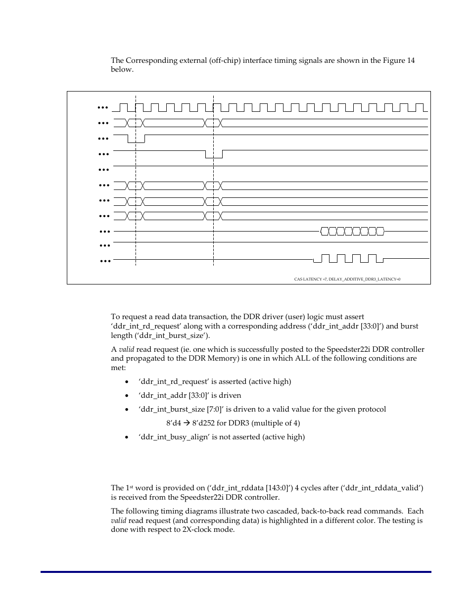 Back-to-back read protocol 2x clock mode | Achronix Speedster22i DDR User Manual | Page 25 / 32