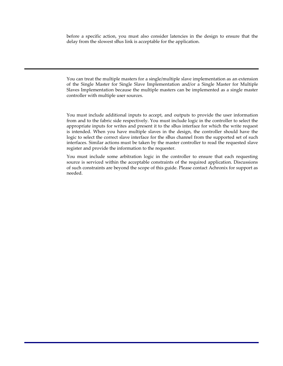 Design considerations | Achronix Speedster22i sBus User Manual | Page 19 / 27