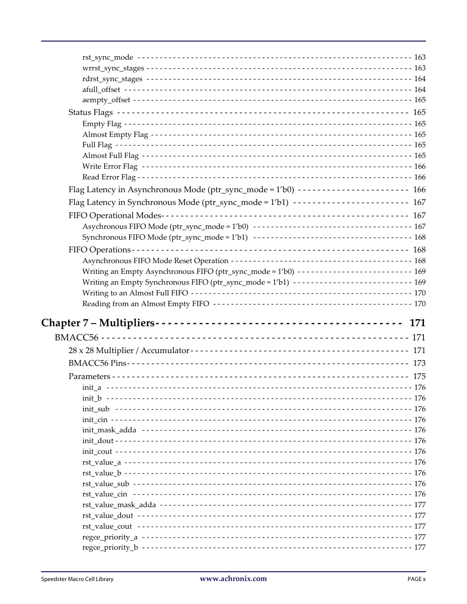 Achronix Speedster22i User Macro Guide User Manual | Page 11 / 224