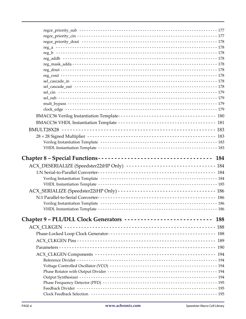 Achronix Speedster22i User Macro Guide User Manual | Page 12 / 224