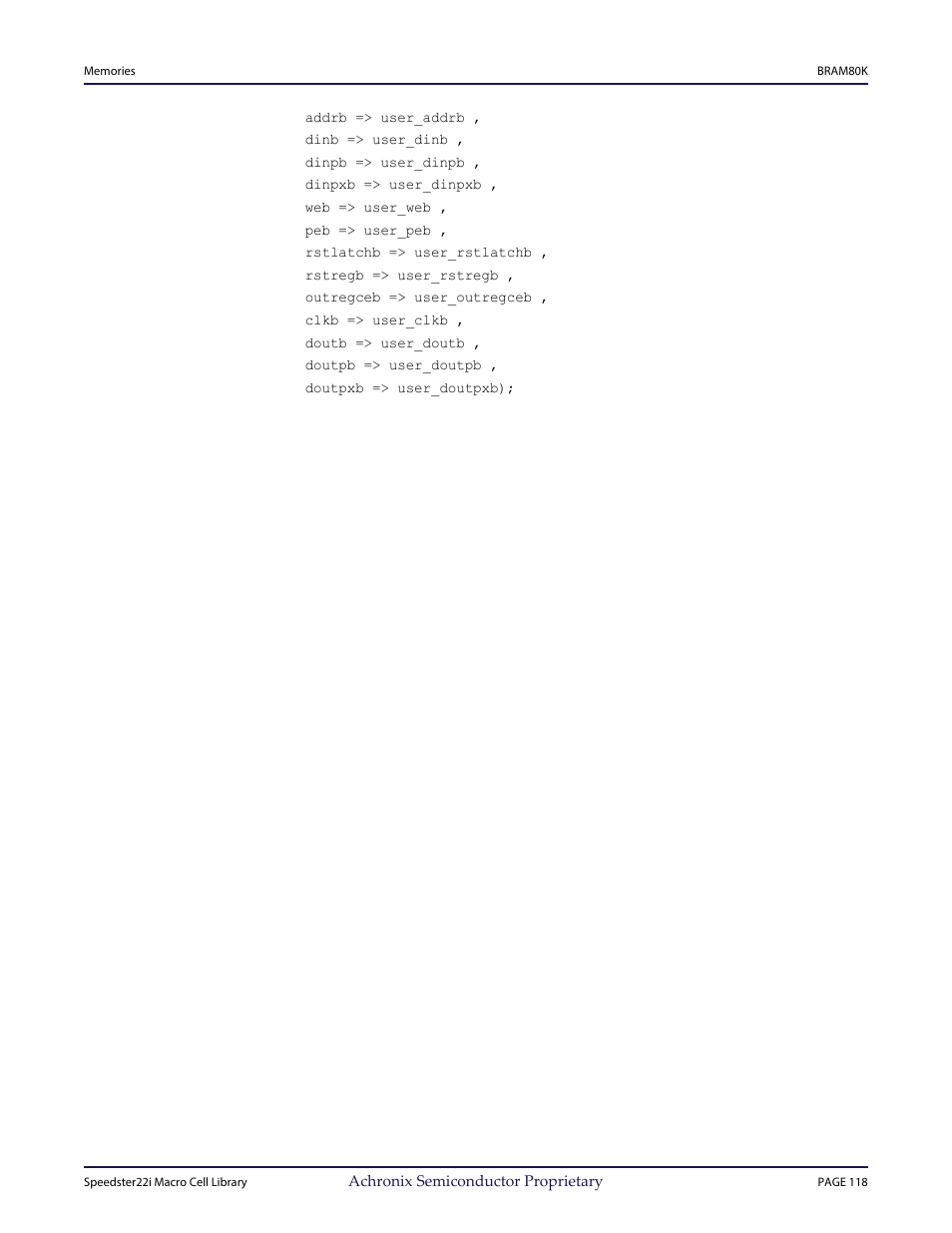 Achronix Speedster22i User Macro Guide User Manual | Page 135 / 224