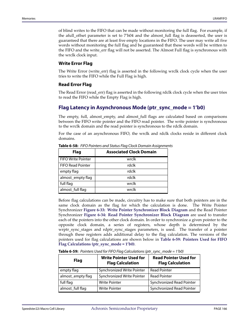 Heading3 - write error flag, Heading3 - read error flag | Achronix Speedster22i User Macro Guide User Manual | Page 183 / 224