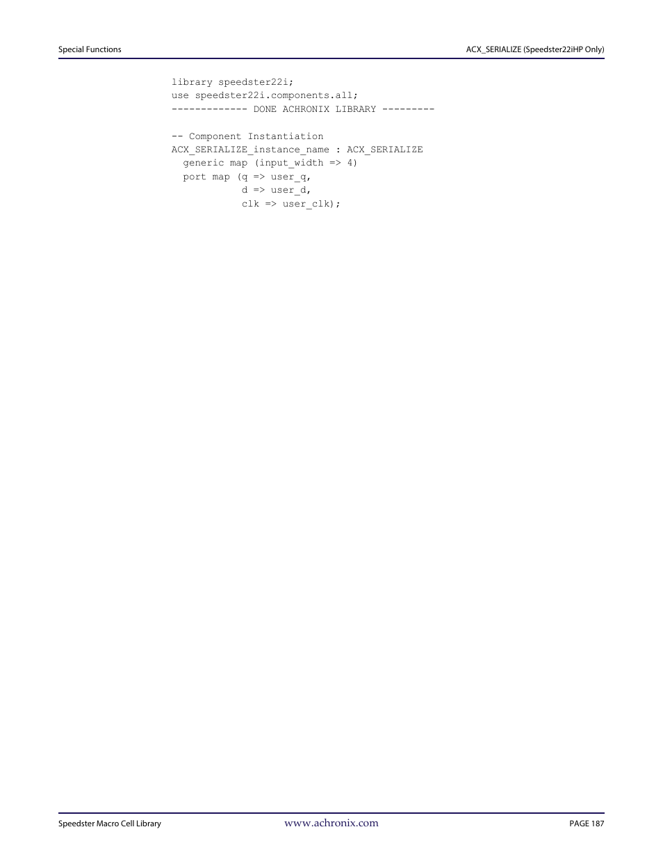Achronix Speedster22i User Macro Guide User Manual | Page 204 / 224