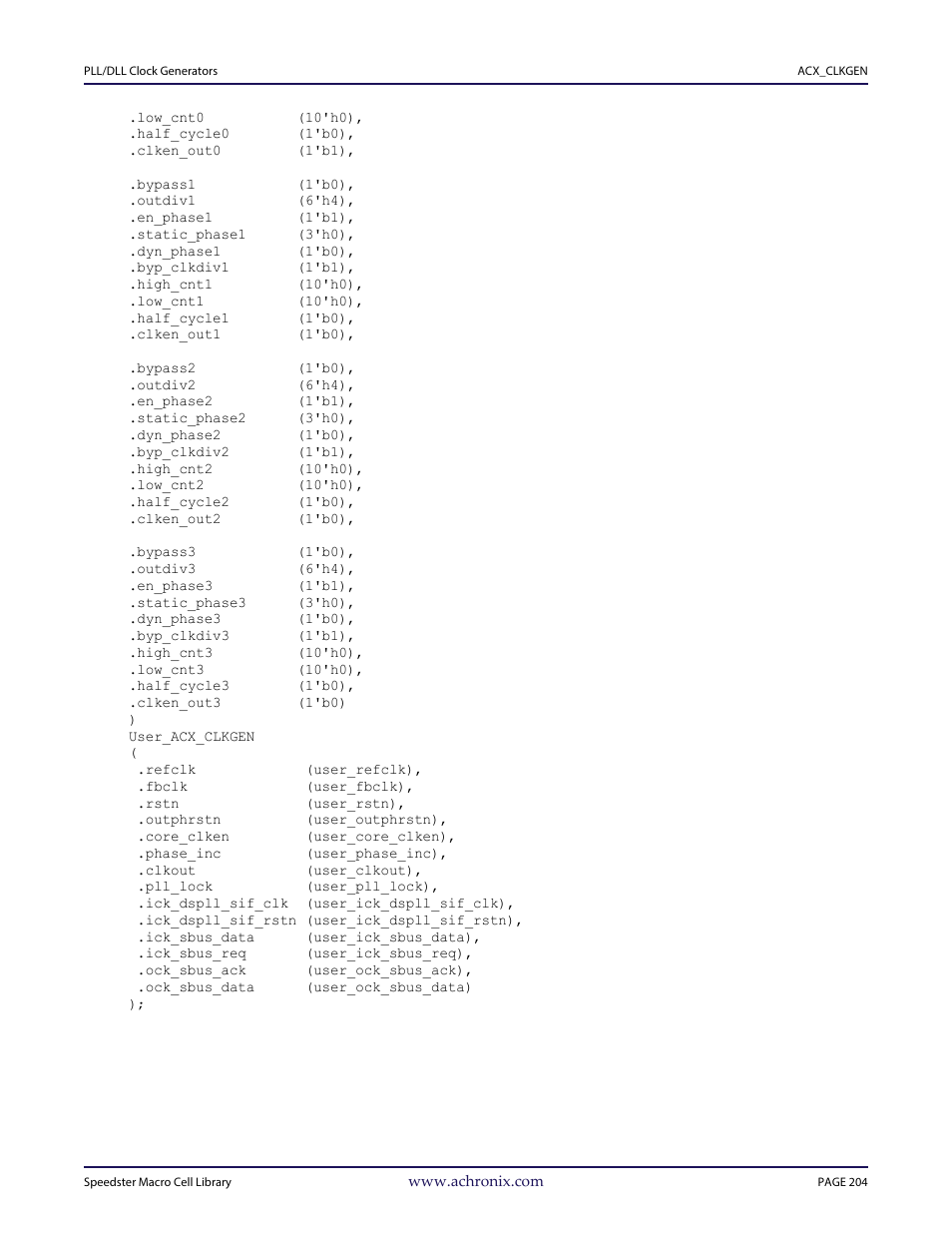Achronix Speedster22i User Macro Guide User Manual | Page 221 / 224