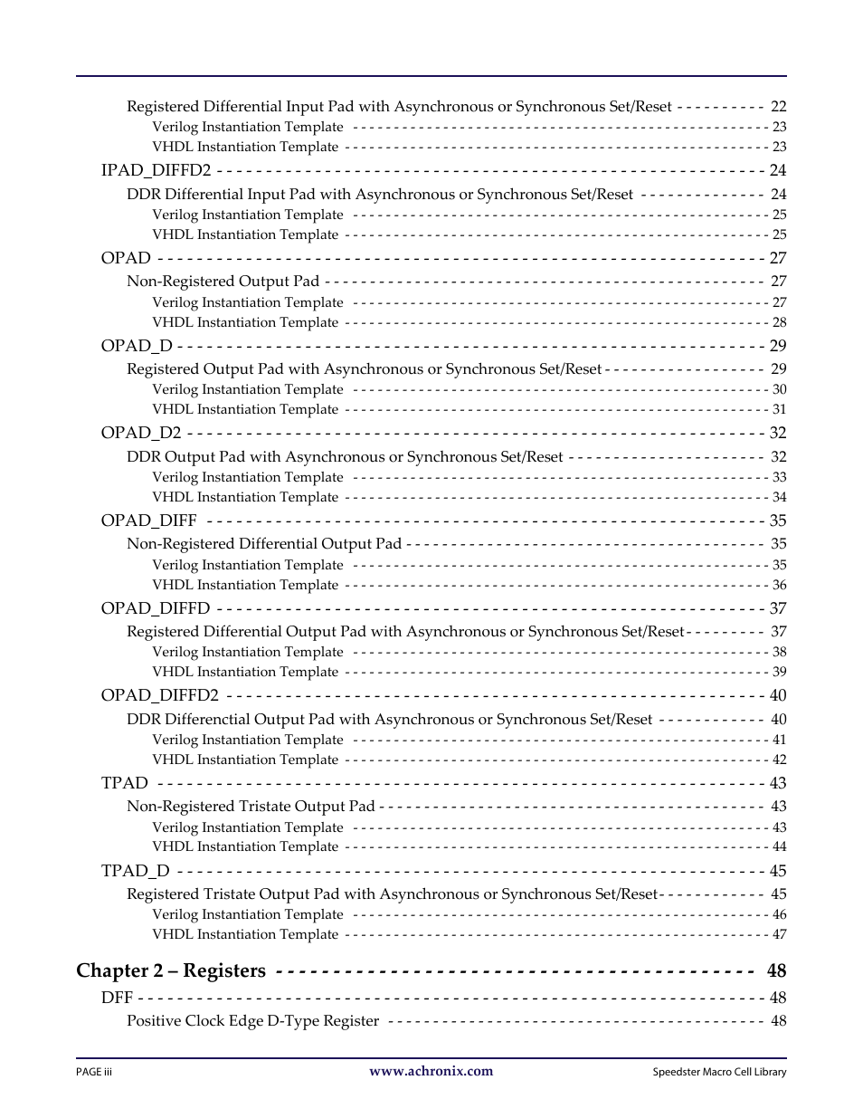 Achronix Speedster22i User Macro Guide User Manual | Page 4 / 224