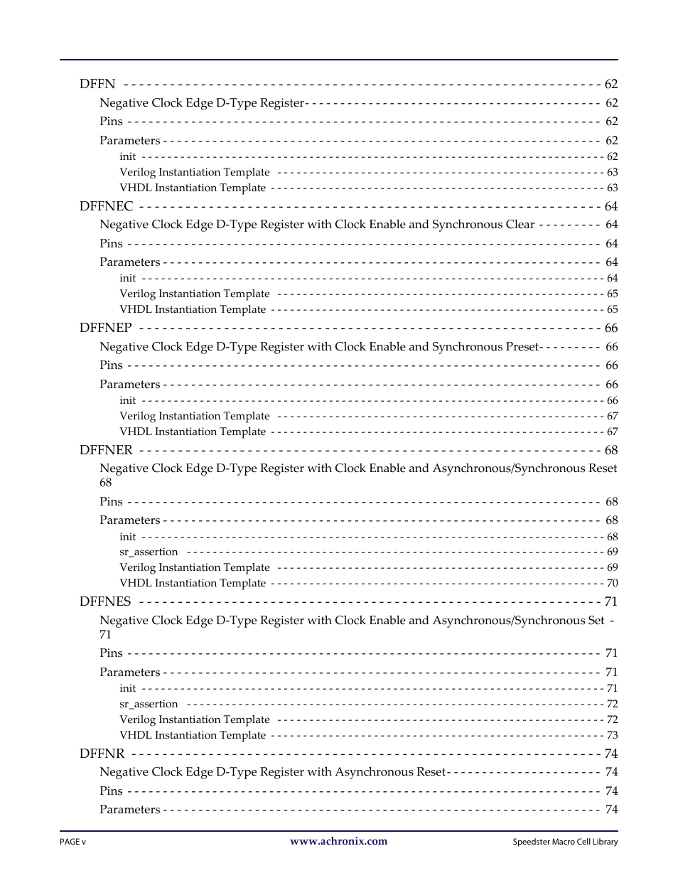 Achronix Speedster22i User Macro Guide User Manual | Page 6 / 224