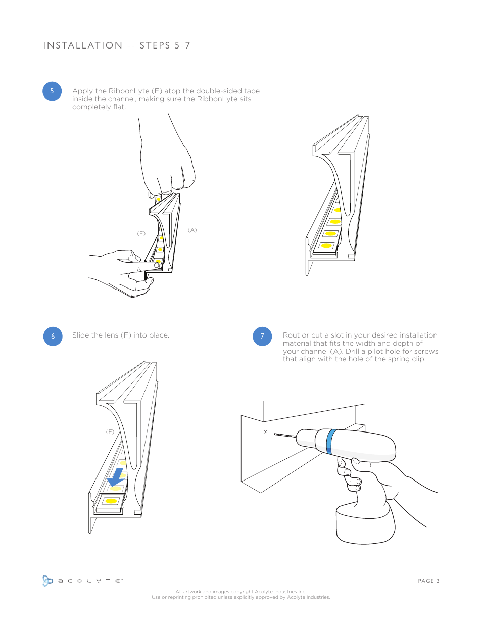 Acolyte RibbonLyte for In-Wall Channel User Manual | Page 4 / 6