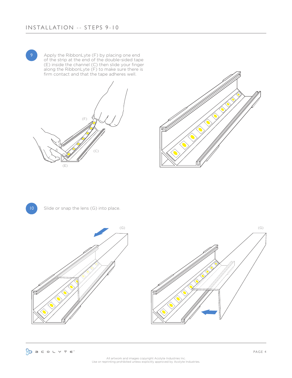 Acolyte RibbonLyte in Channel with Mounting Clips User Manual | Page 5 / 6