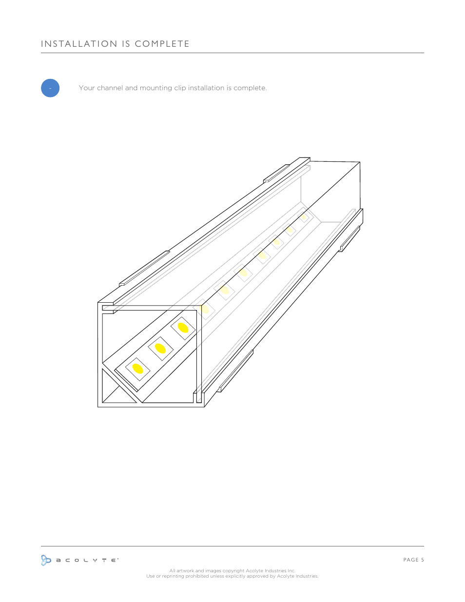 Acolyte RibbonLyte in Channel with Mounting Clips User Manual | Page 6 / 6