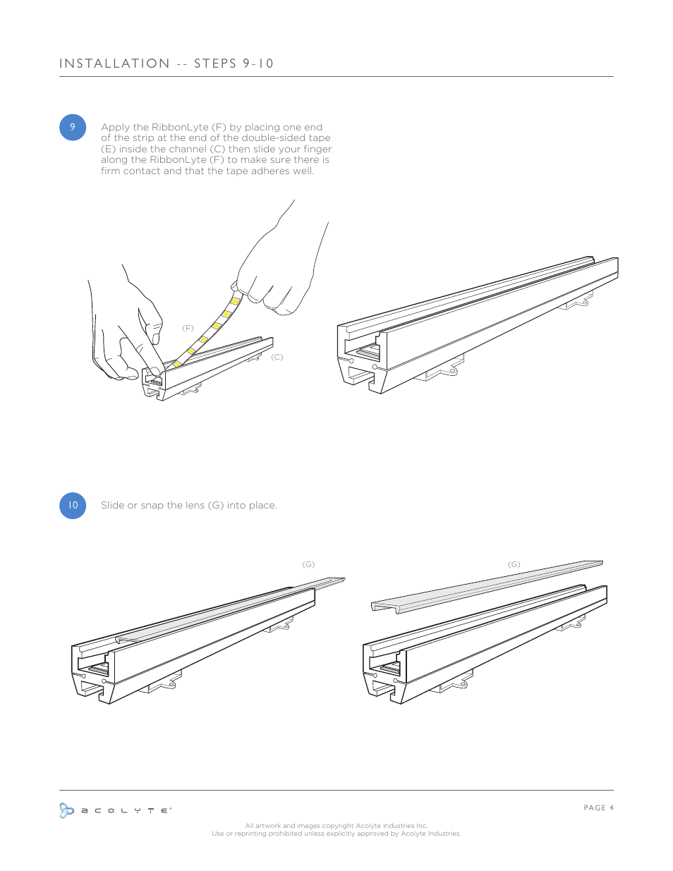 Acolyte RibbonLyte in Channel with Slide-In Stand User Manual | Page 5 / 6