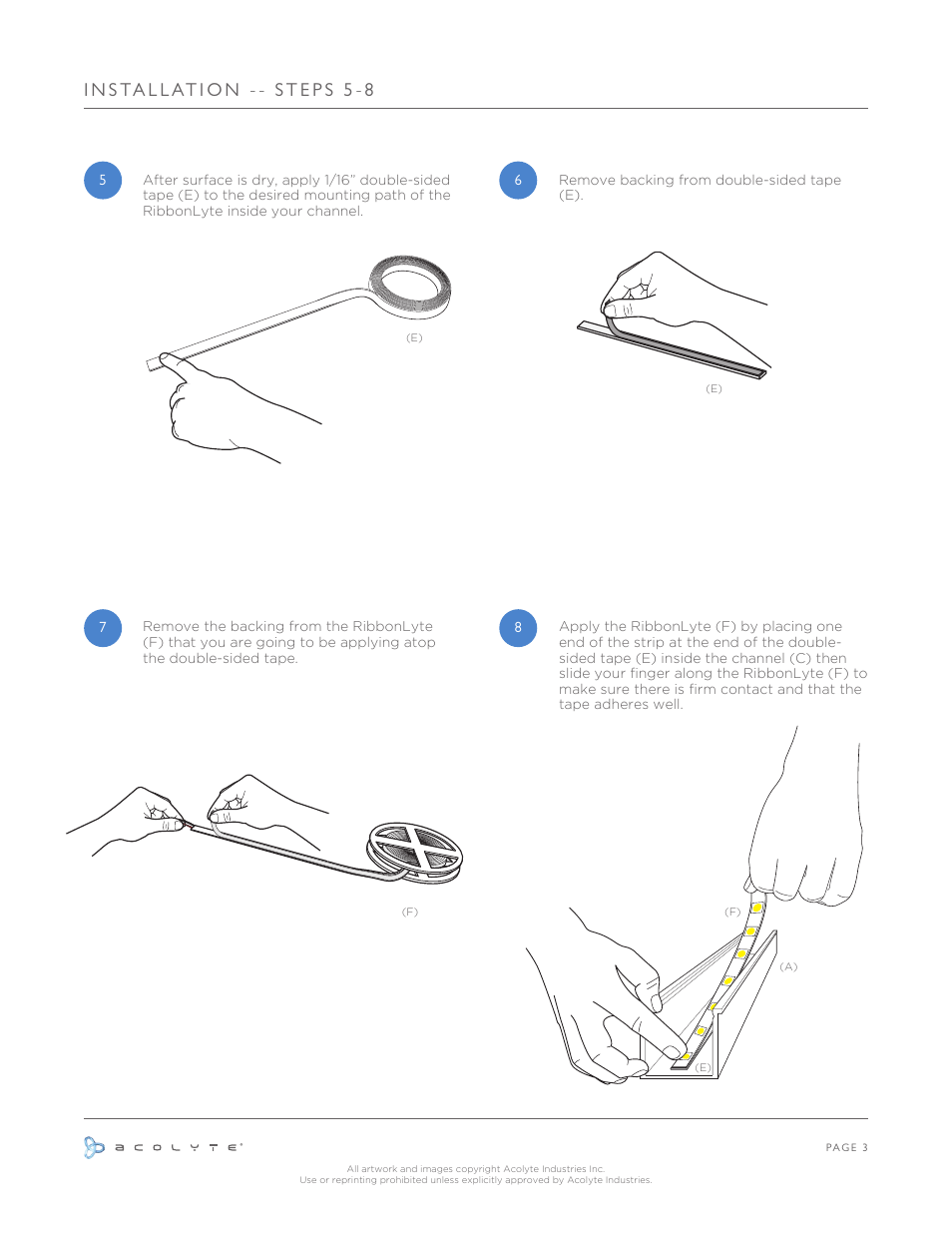 Acolyte RibbonLyte in Screwed-In Channel User Manual | Page 4 / 6