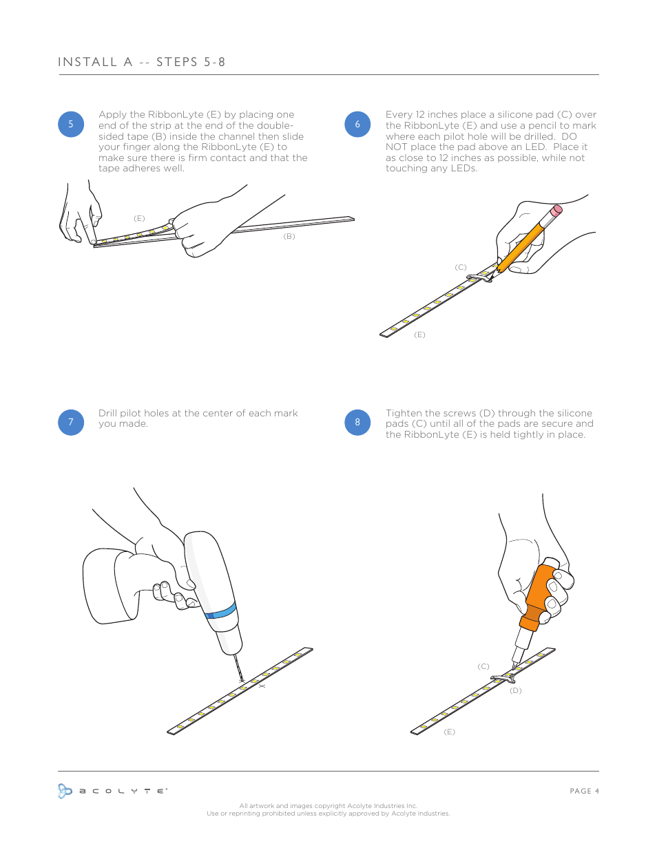 Acolyte RibbonLyte without Channel User Manual | Page 5 / 10