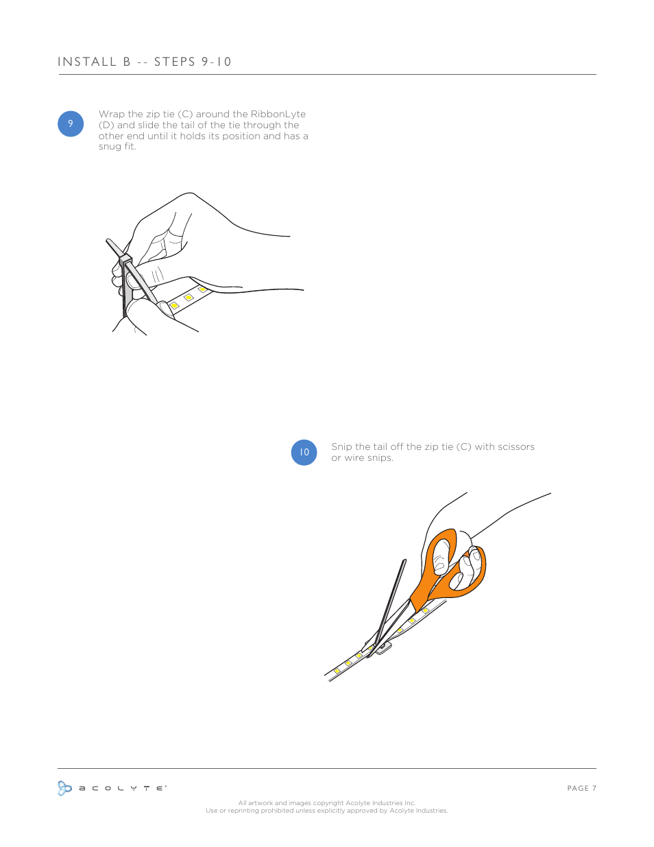 Acolyte Waterproof RibbonLyte without Channel User Manual | Page 8 / 9