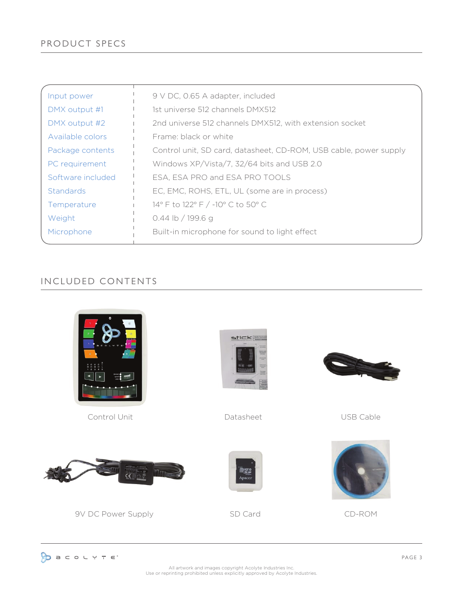 Acolyte DMX User Manual | Page 4 / 30