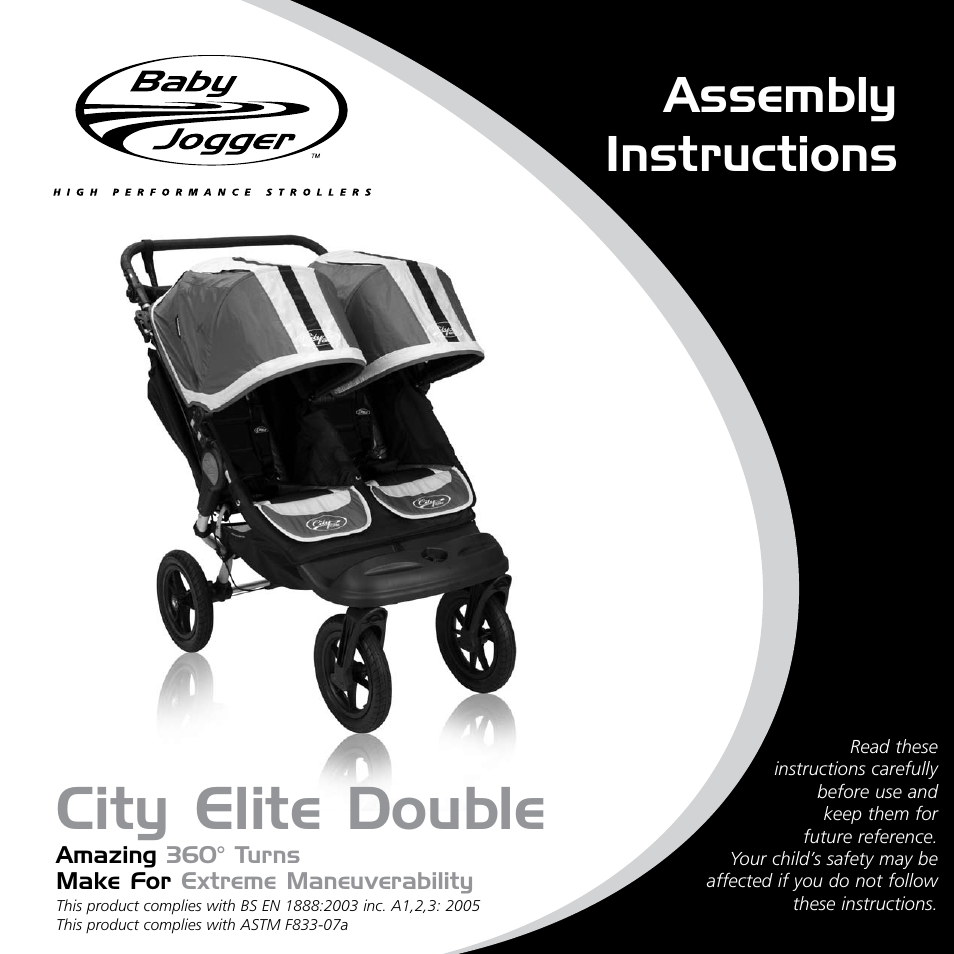 Baby Jogger ASTM F833-07A User Manual | 9 pages