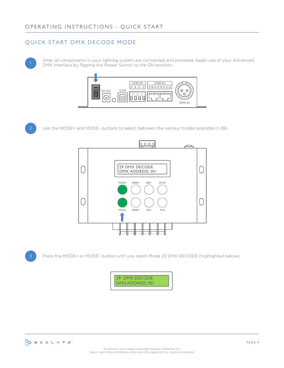 Acolyte DMX Advance User Manual | Page 5 / 13