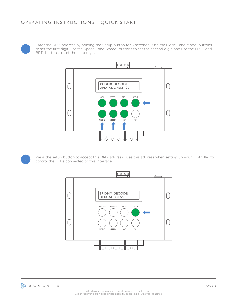 Acolyte DMX Advance User Manual | Page 6 / 13
