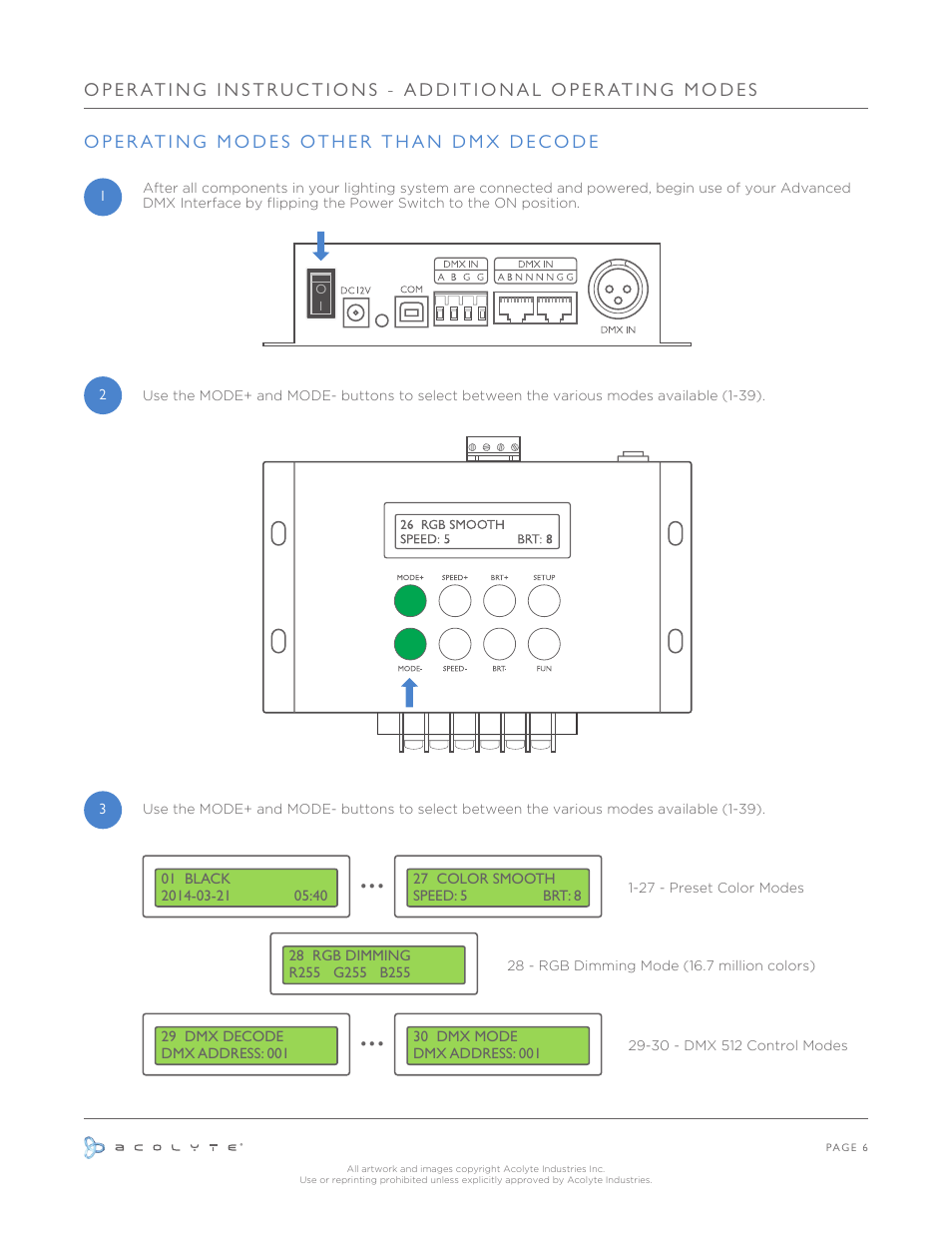 Acolyte DMX Advance User Manual | Page 7 / 13