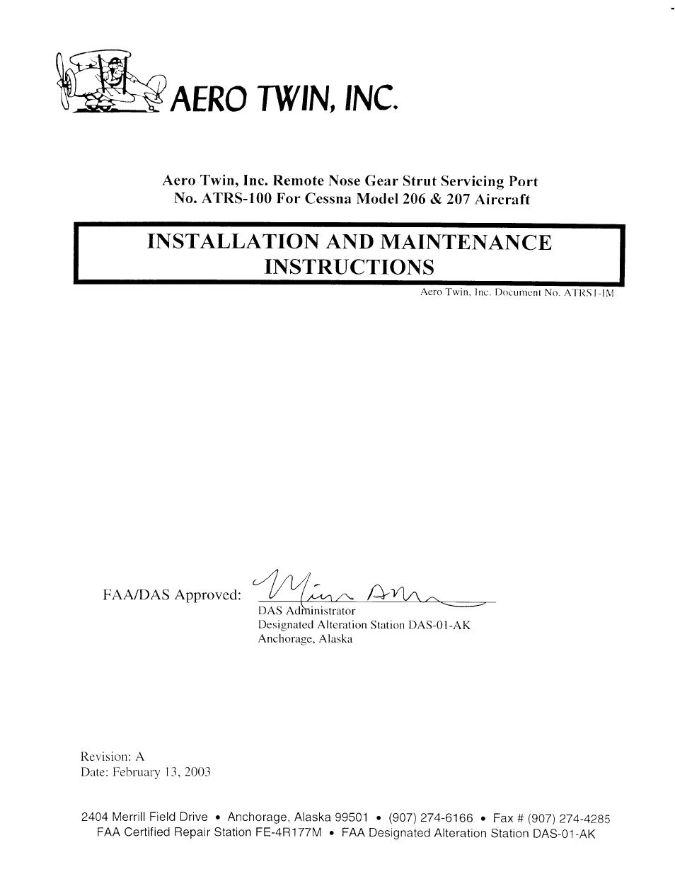 Aero Twin ATRS-100 User Manual | 6 pages