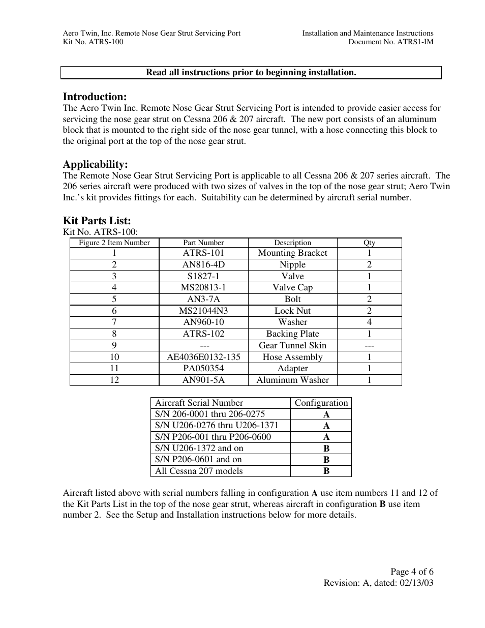 Aero Twin ATRS-100 User Manual | Page 4 / 6