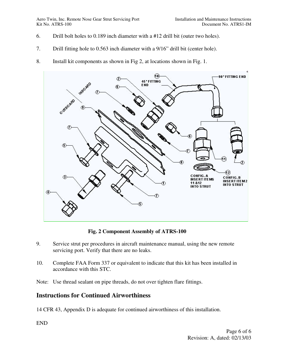 Aero Twin ATRS-100 User Manual | Page 6 / 6