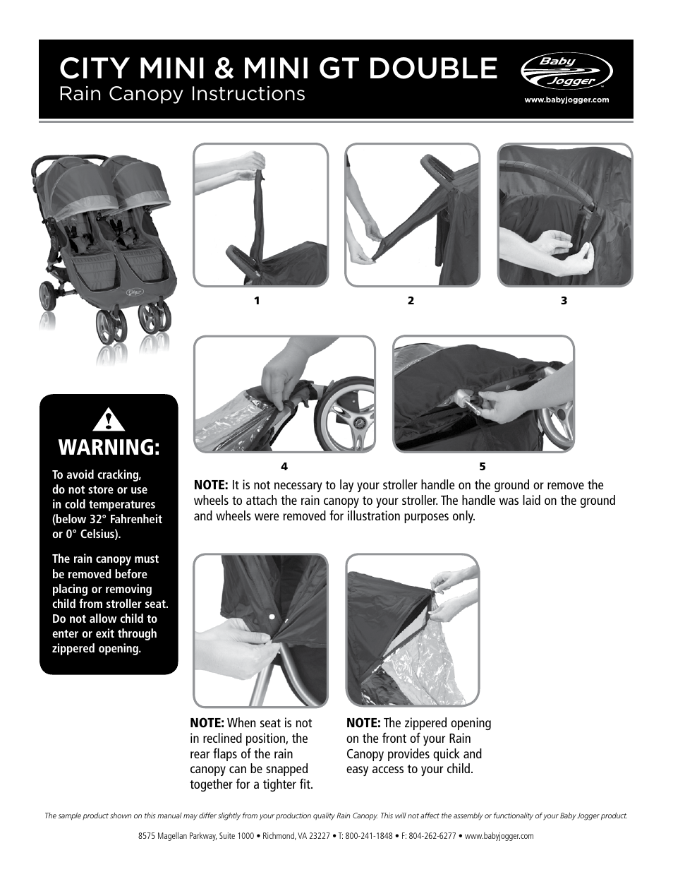 Baby Jogger City Mini User Manual | 1 page