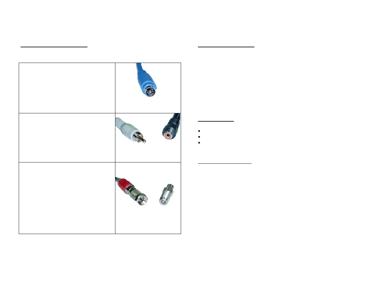 Connector types, Image quality | AItech MaxView Presenter User Manual | Page 2 / 11