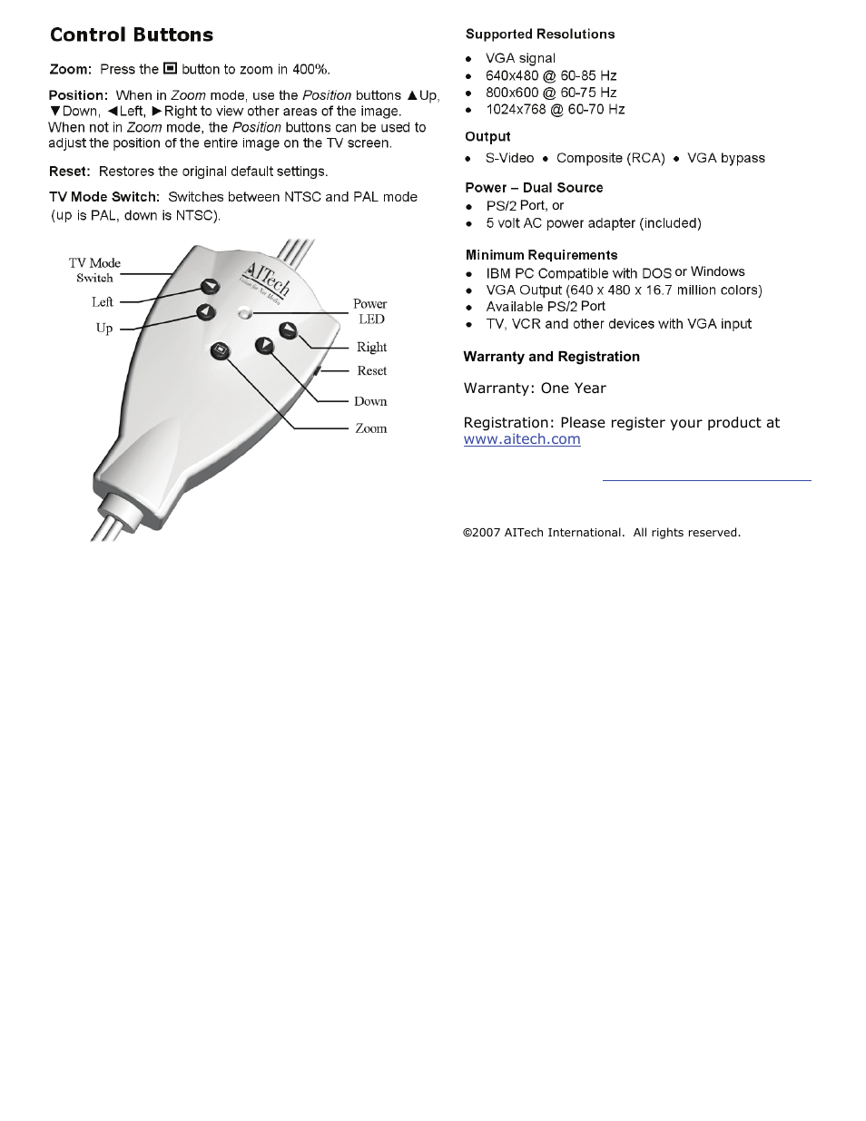 AItech Web Cable Plus User Manual | Page 2 / 10