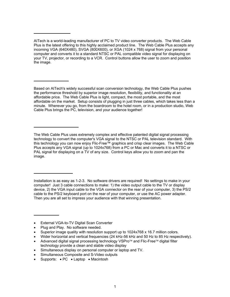 AItech Web Cable Plus User Manual | Page 4 / 10