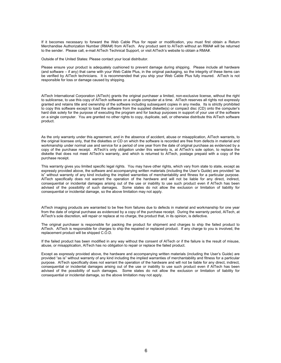 AItech Web Cable Plus User Manual | Page 9 / 10