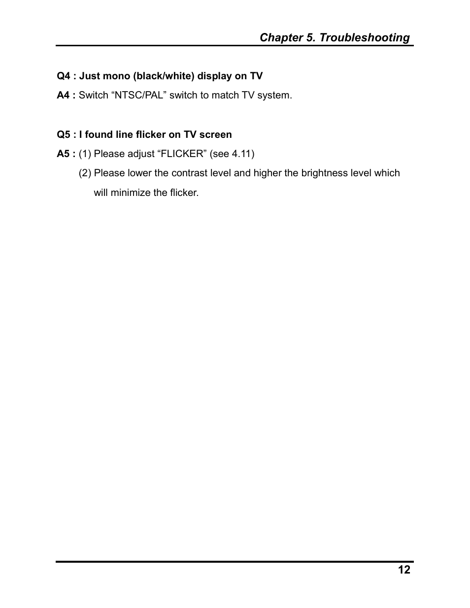 Chapter 5. troubleshooting 12 | AItech ProPC/TV Wireless Mini User Manual | Page 15 / 15