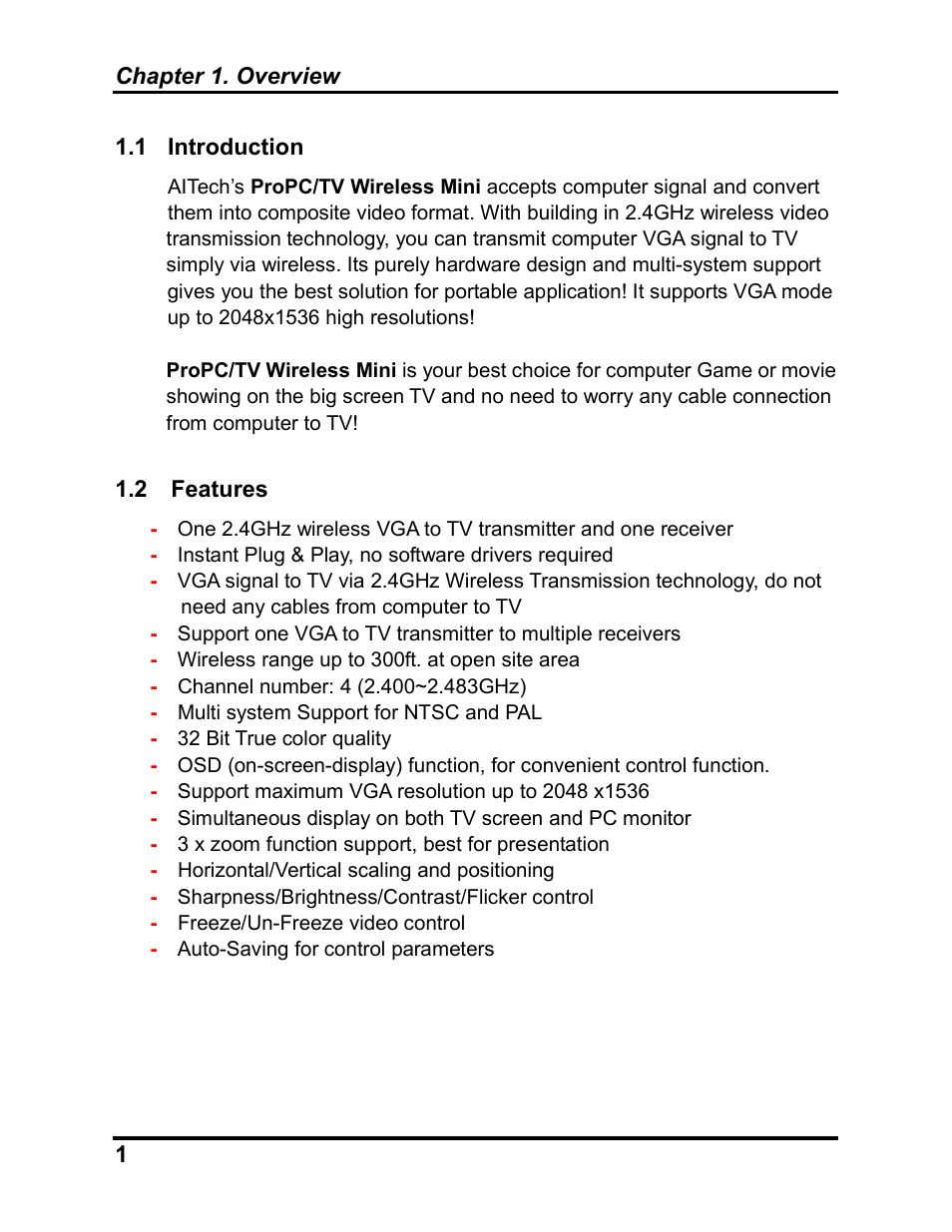 AItech ProPC/TV Wireless Mini User Manual | Page 4 / 15