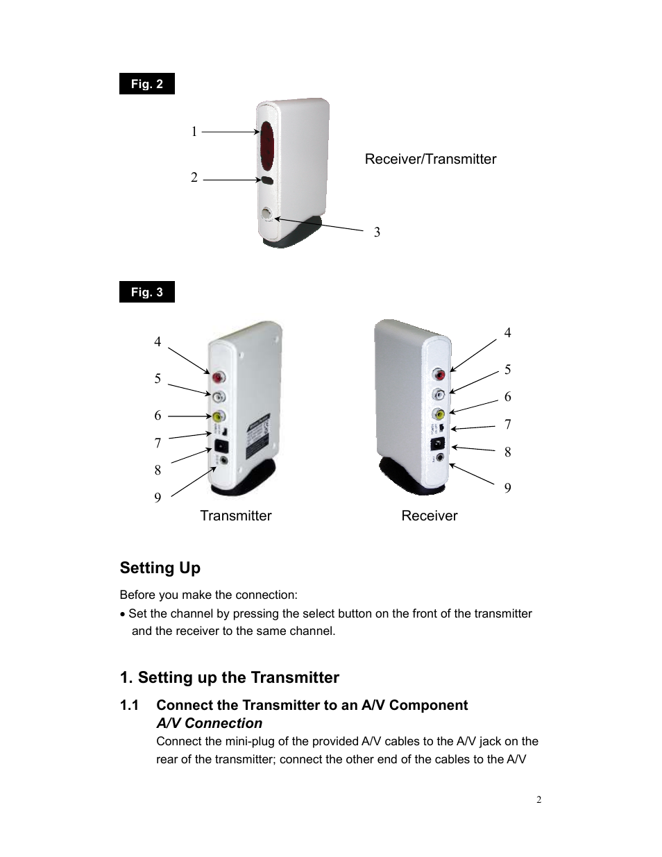 Setting up, Setting up the transmitter | AItech ProA/V Media Extender Mini User Manual | Page 3 / 11