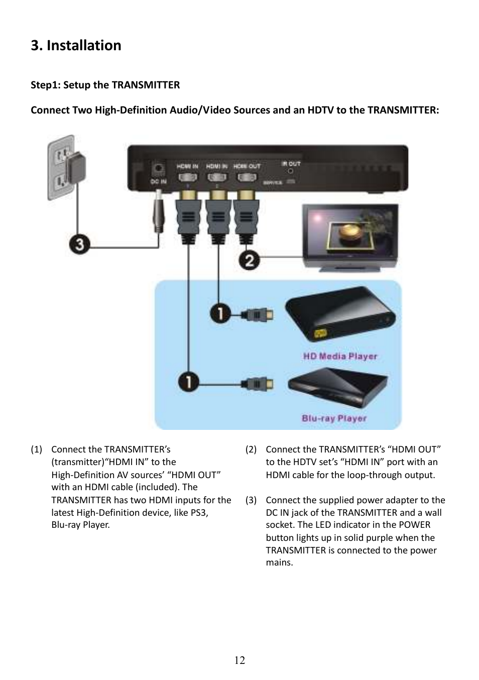Installation | AItech ProA/V Media Extender - Wireless HDMI User Manual | Page 13 / 31