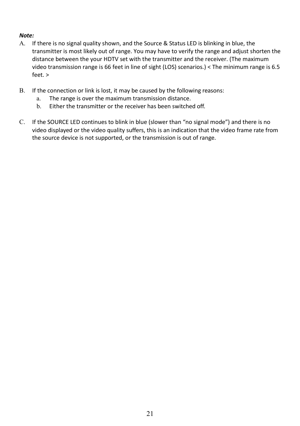 AItech ProA/V Media Extender - Wireless HDMI User Manual | Page 22 / 31