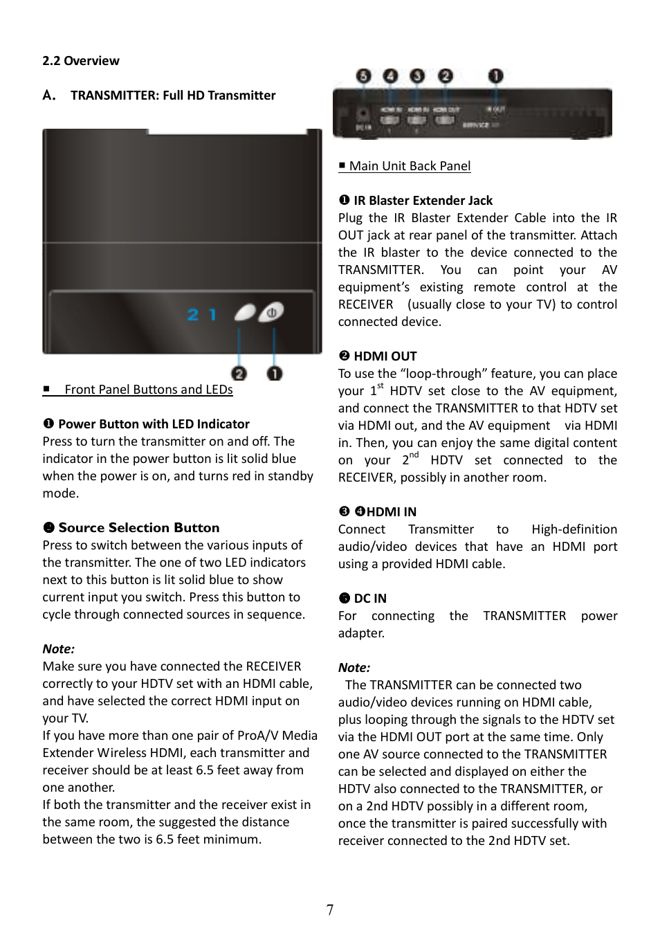 AItech ProA/V Media Extender - Wireless HDMI User Manual | Page 8 / 31