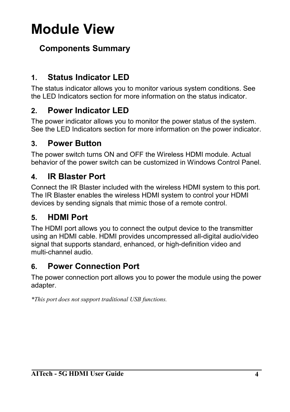 Module view | AItech Wireless HDMI Advanced User Manual | Page 4 / 16