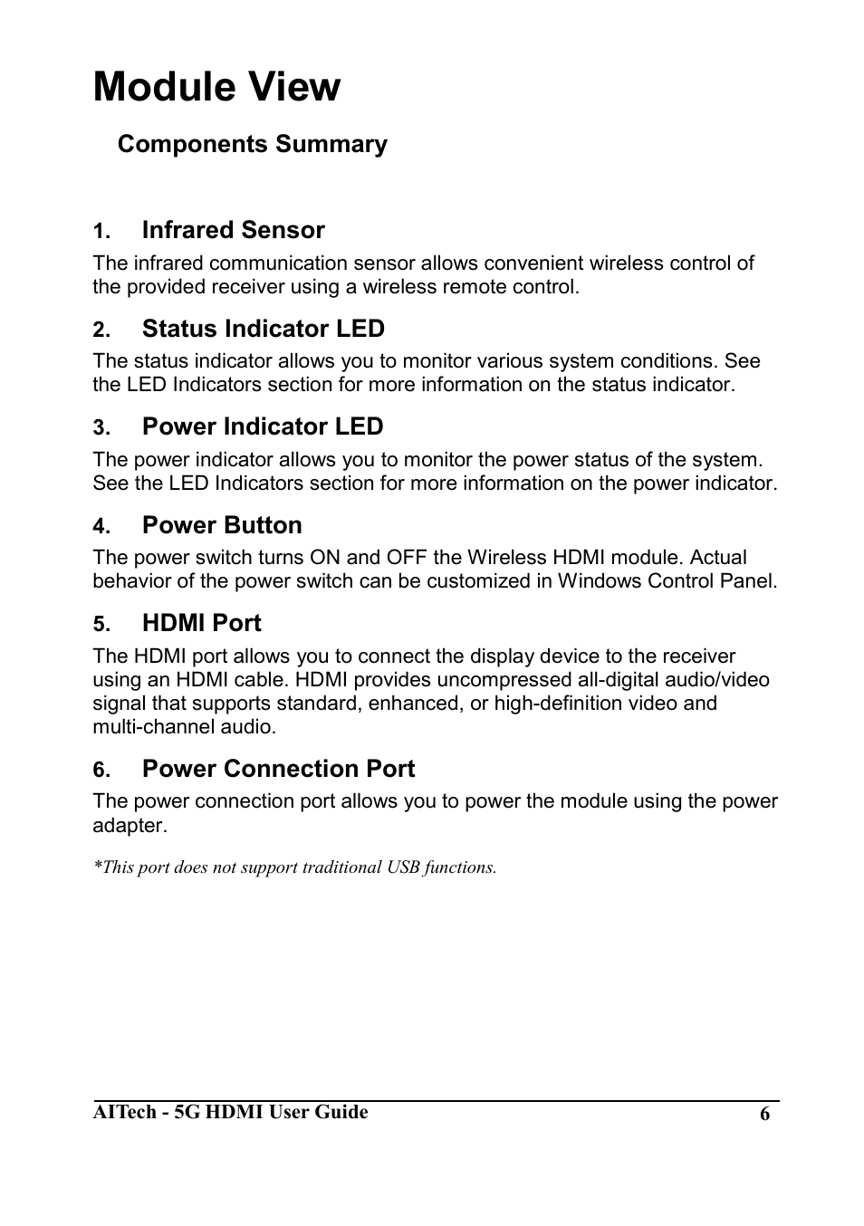 Module view | AItech Wireless HDMI Advanced User Manual | Page 6 / 16
