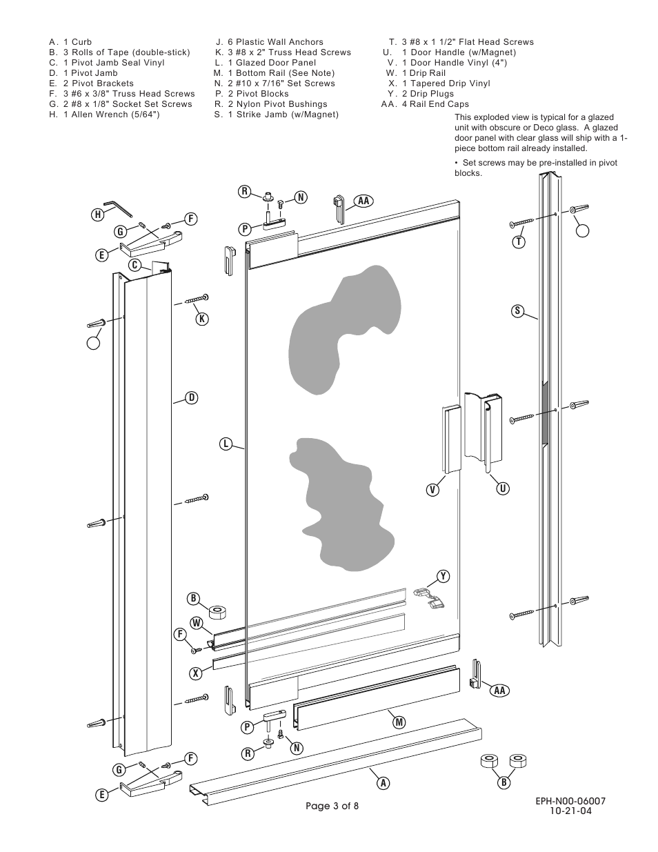 338 parts list | Alumax 338 User Manual | Page 4 / 9