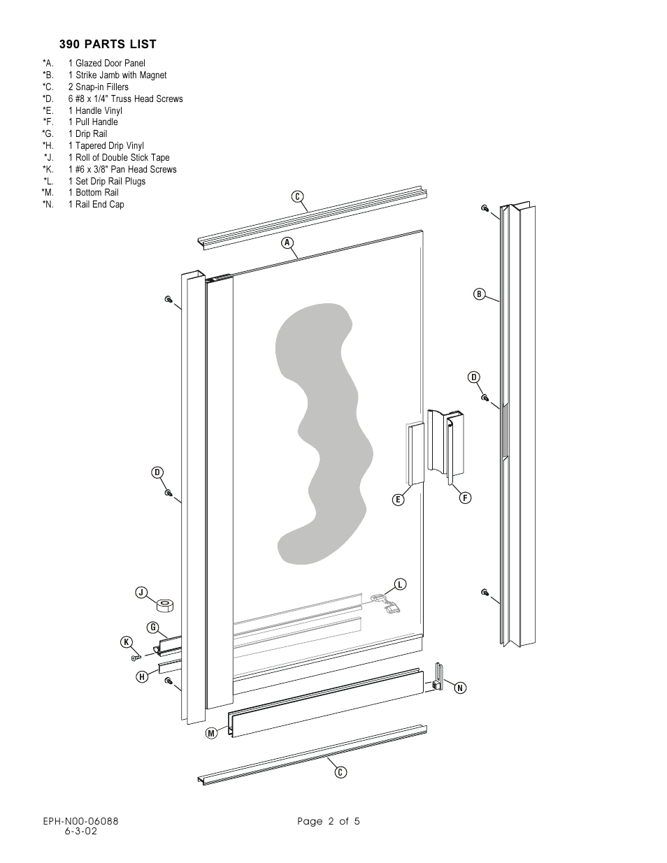 390 parts list | Alumax 390c Supplement User Manual | Page 2 / 5