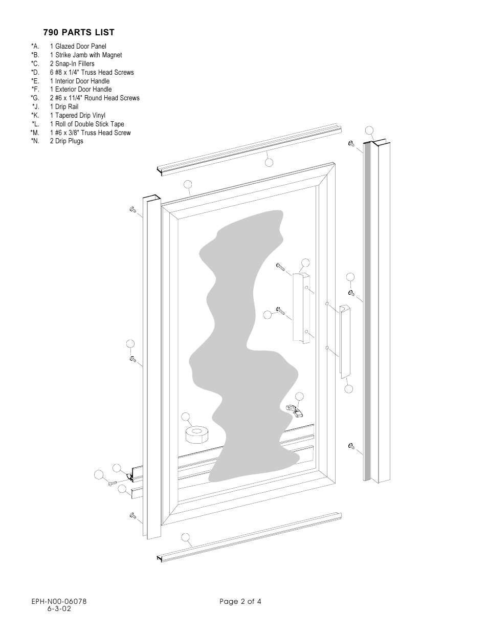 790 parts list | Alumax 790c Supplement User Manual | Page 2 / 4