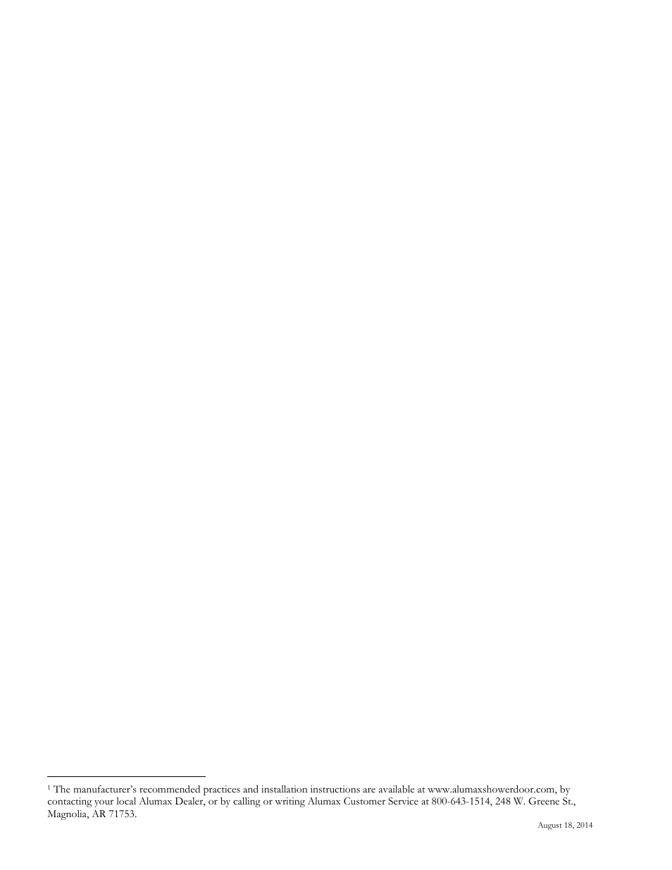 Three-year limited residential warranty | Alumax 791 User Manual | Page 2 / 11