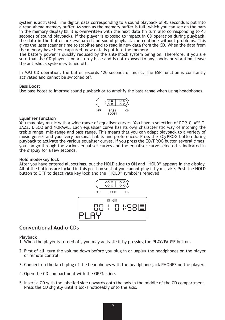 Conventional audio-cds | Bench KH 4438 User Manual | Page 9 / 16